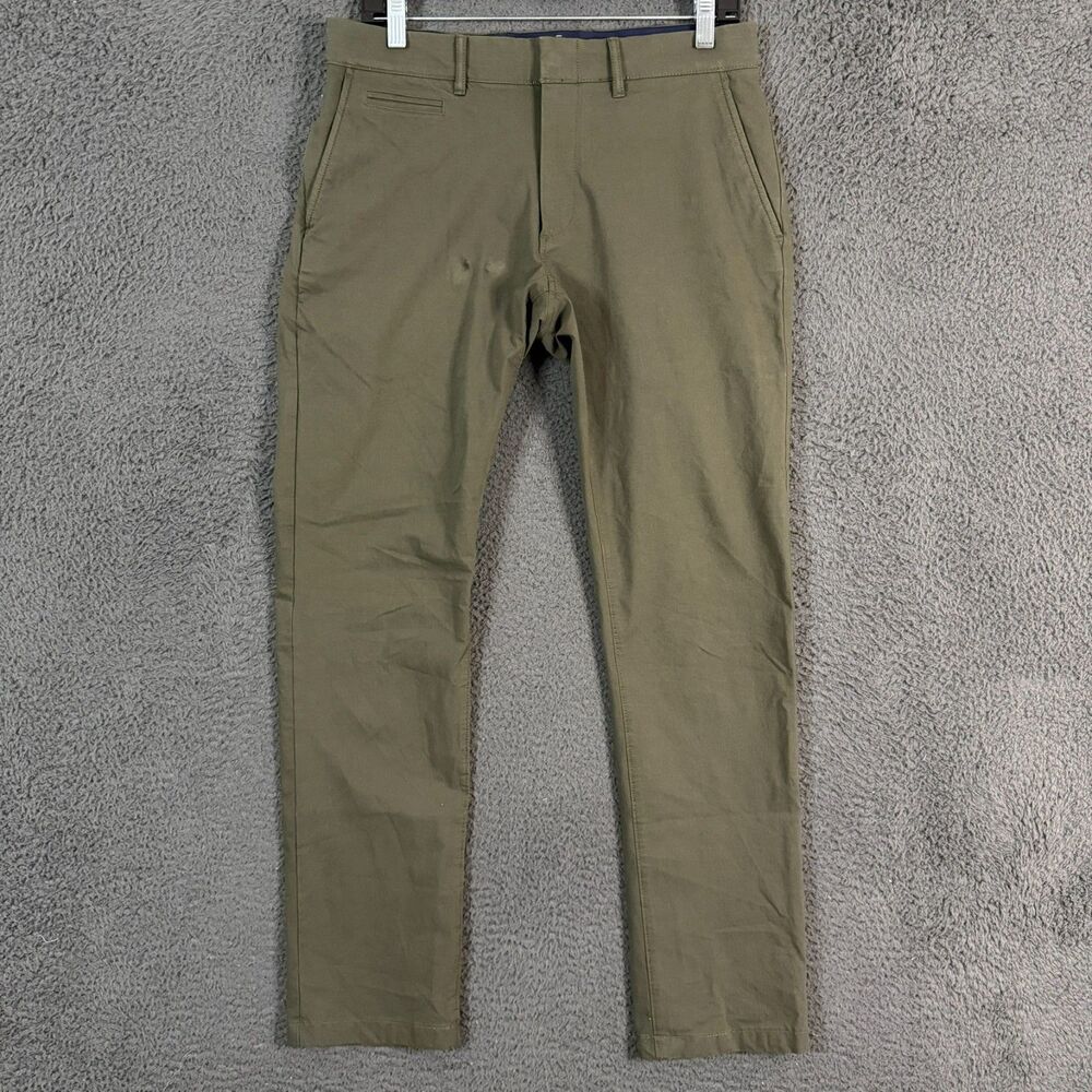 J Crew Pants Mens 31x32 Green 484 Slim Fit Tech Pant Stretch Chino Casual